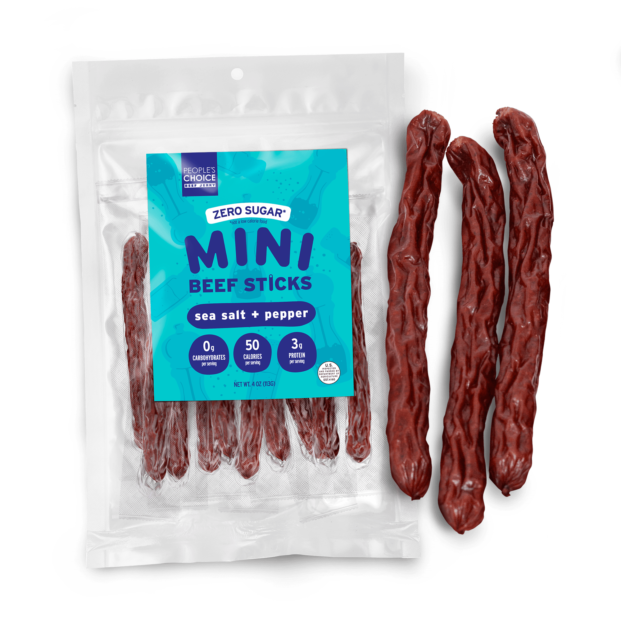 Mini Sticks - Sea Salt And Pepper Beef Sticks