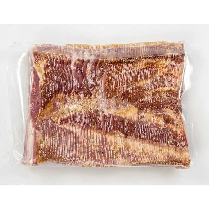 Tocino ahumado con madera dura y frotado en seco, cortado en lonchas 13/17