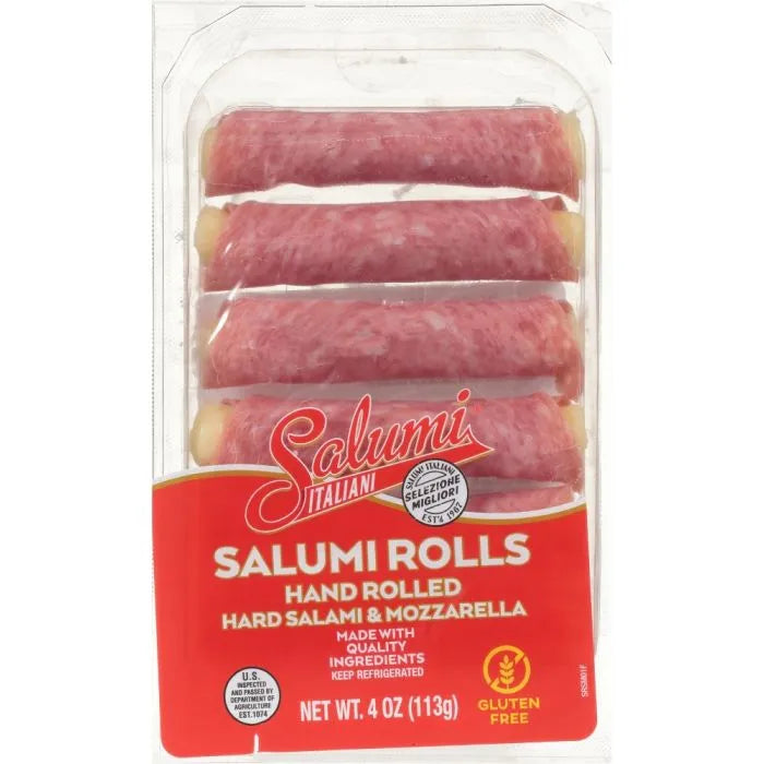 Rollitos de salami duro y mozzarella
