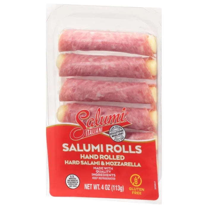 Rollitos de salami duro y mozzarella