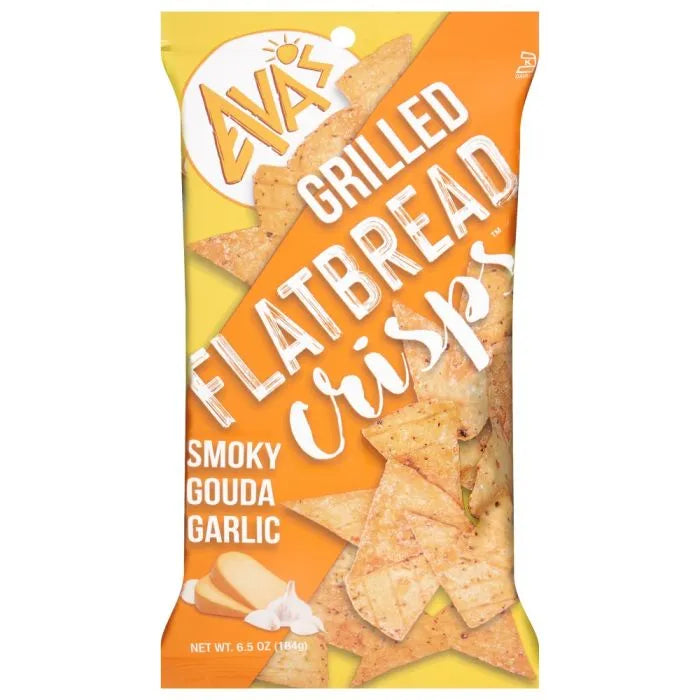 Smoky Gouda Garlic Flatbread Crisps