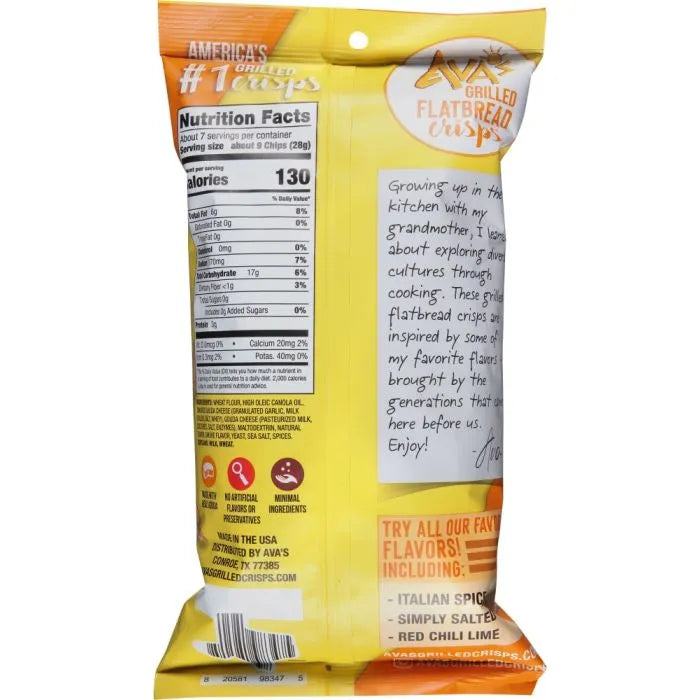 Smoky Gouda Garlic Flatbread Crisps