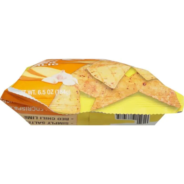 Smoky Gouda Garlic Flatbread Crisps