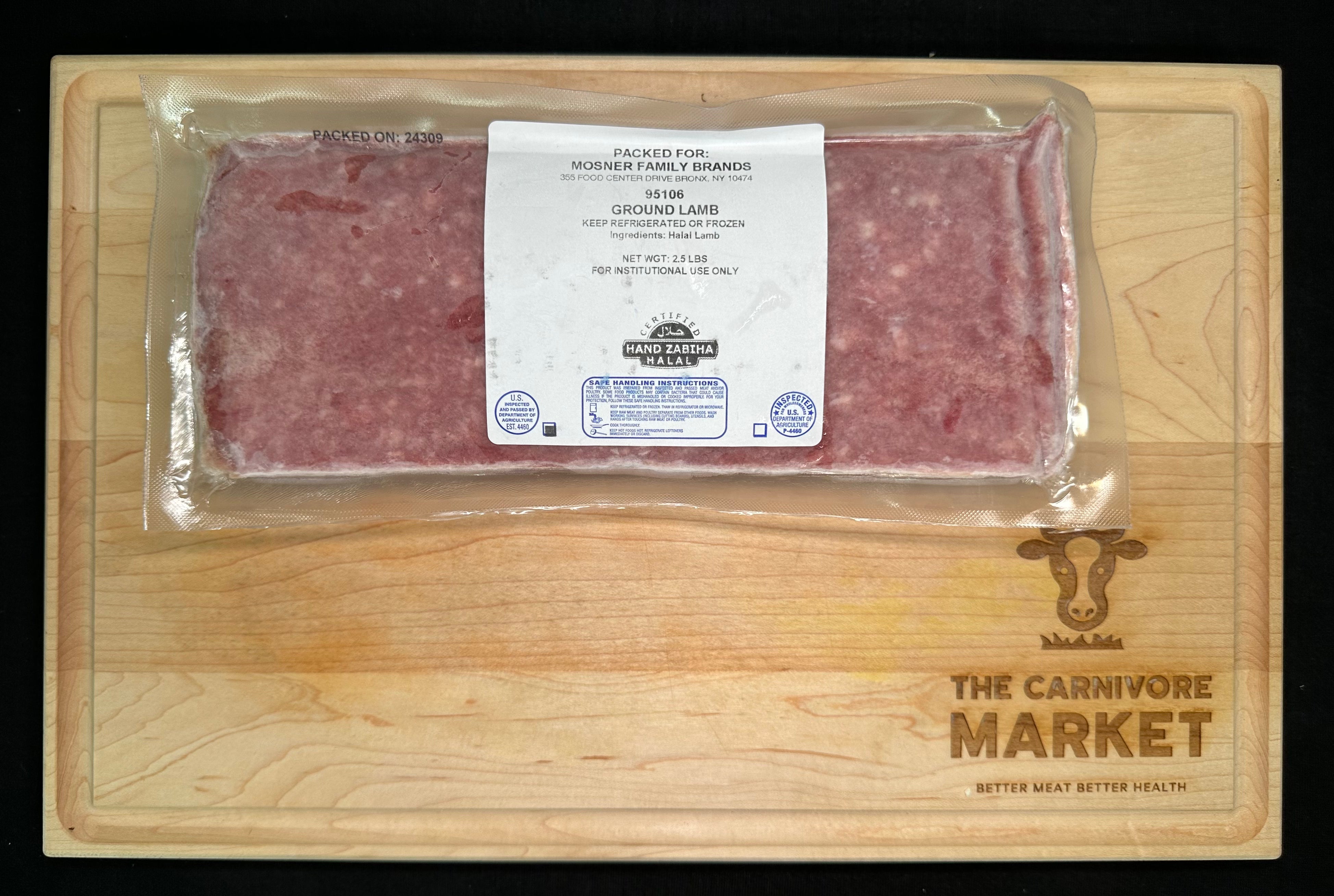 Cordero molido importado halal