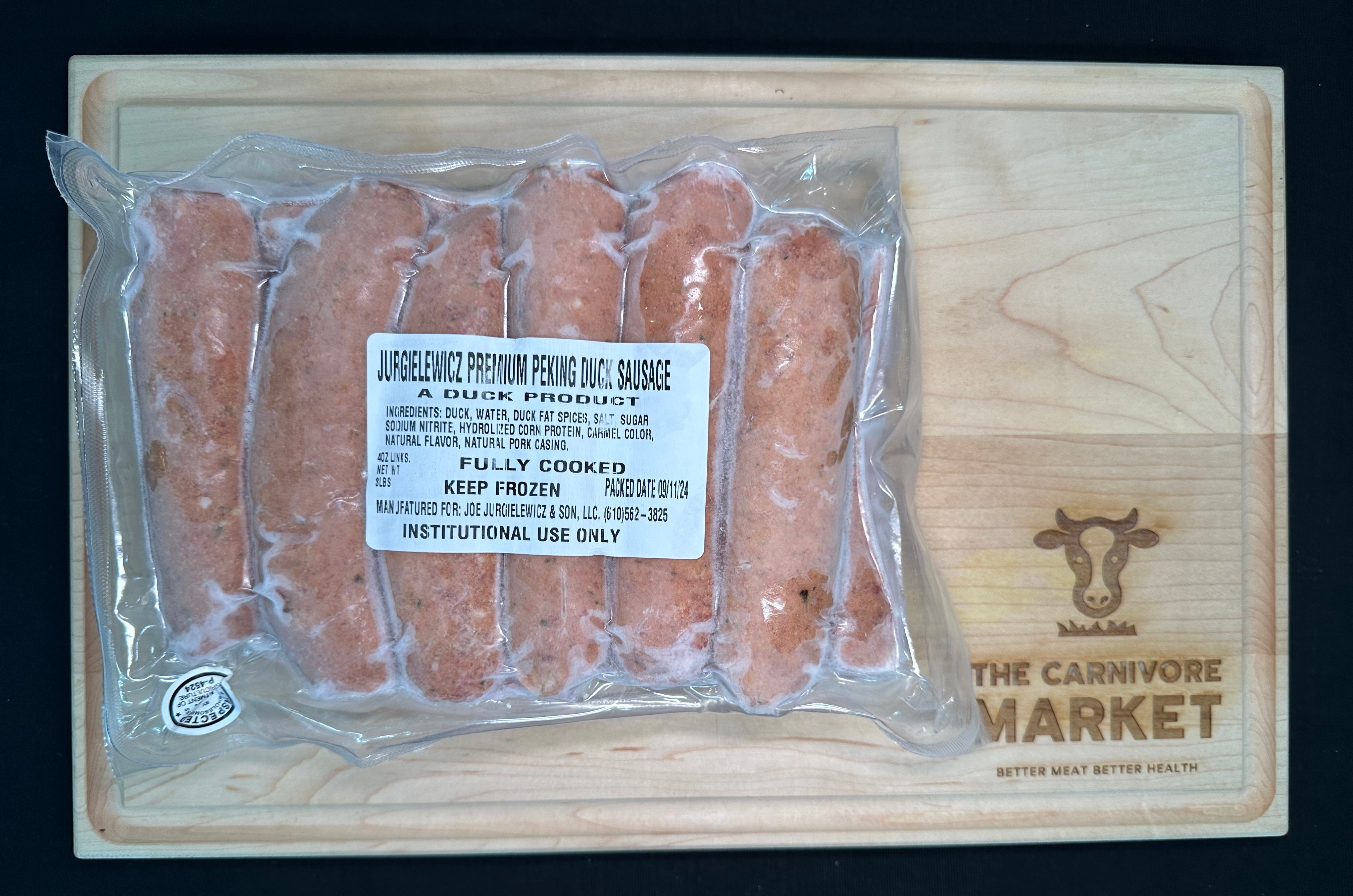 Salchicha de pato pequinés de primera calidad, Dr. Joe, 4 oz