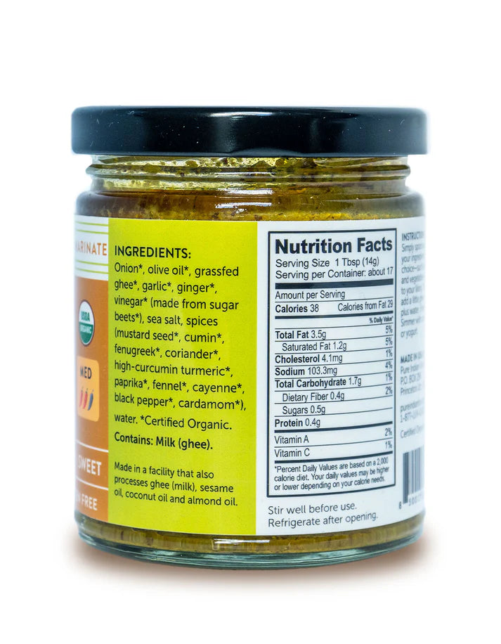Keto In A Hurry (Madras) 8.5 oz, Certified Ketogenic Organic Curry Sauce (No Added Sugar)