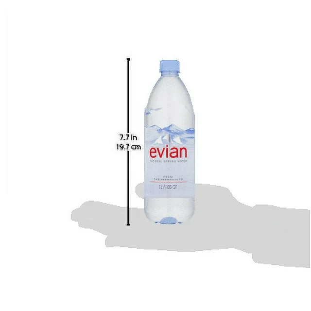 Evian Natural Spring Water – 1L Bottle
