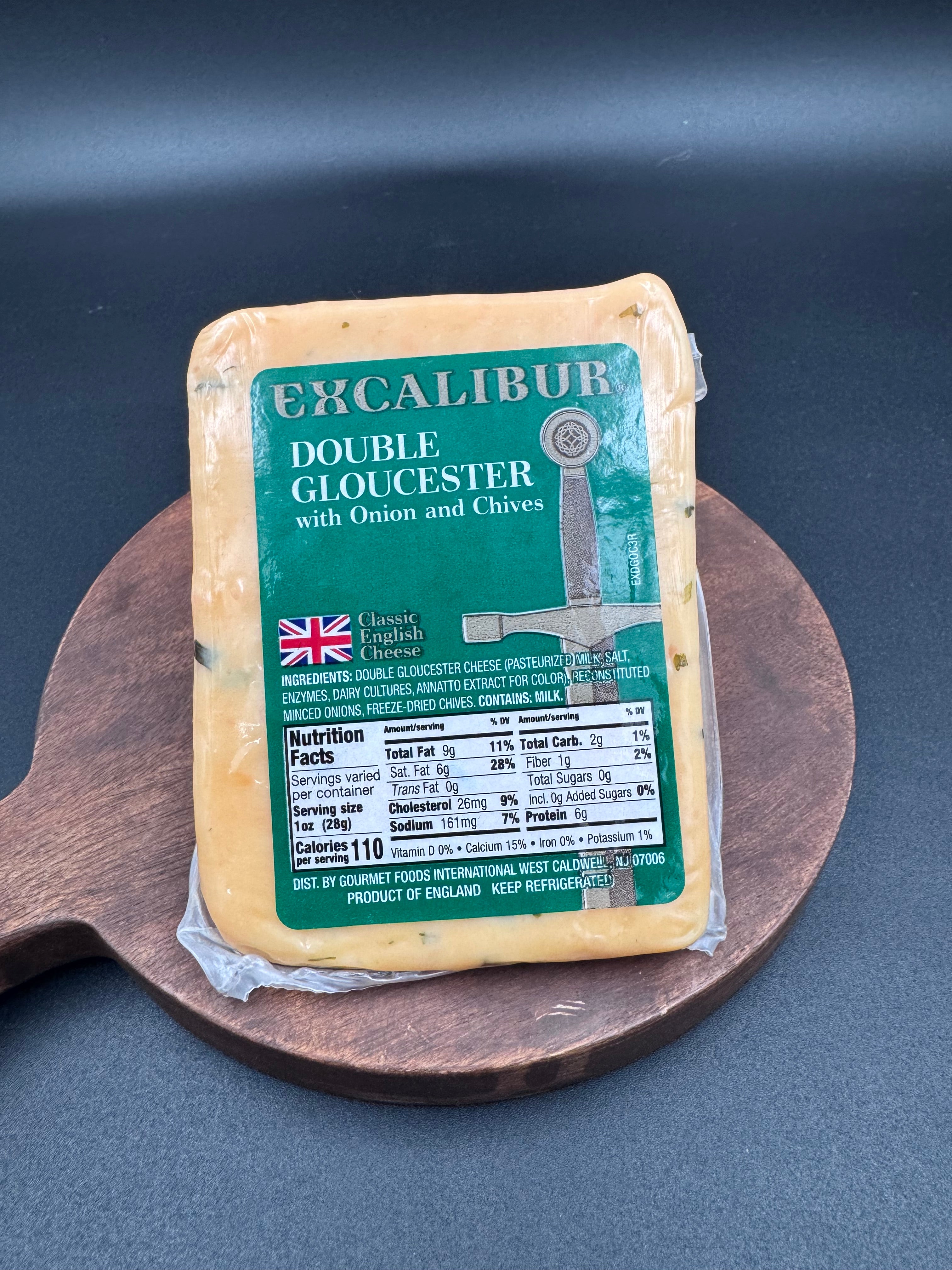 Excalibur Double Gloucester with Onion and Chives