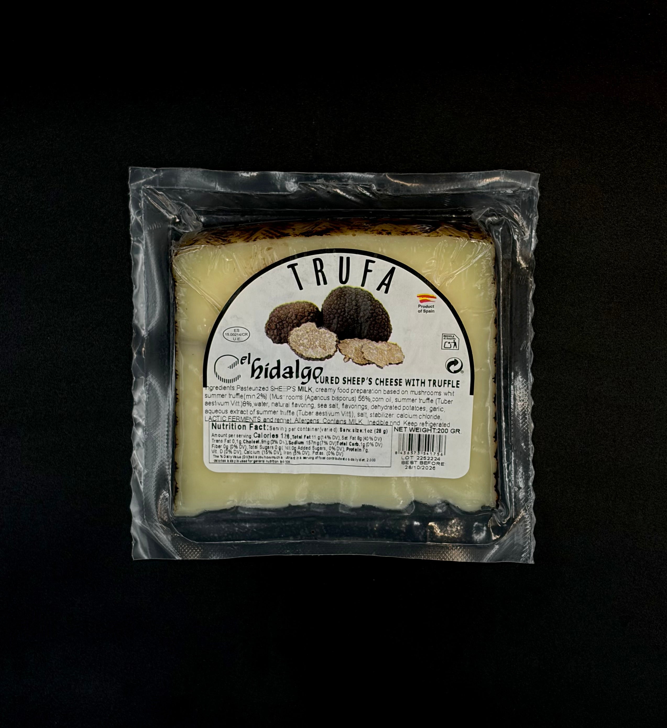 Cured Sheep's Cheese With Truffle / Queso de Oveja con Trufa
