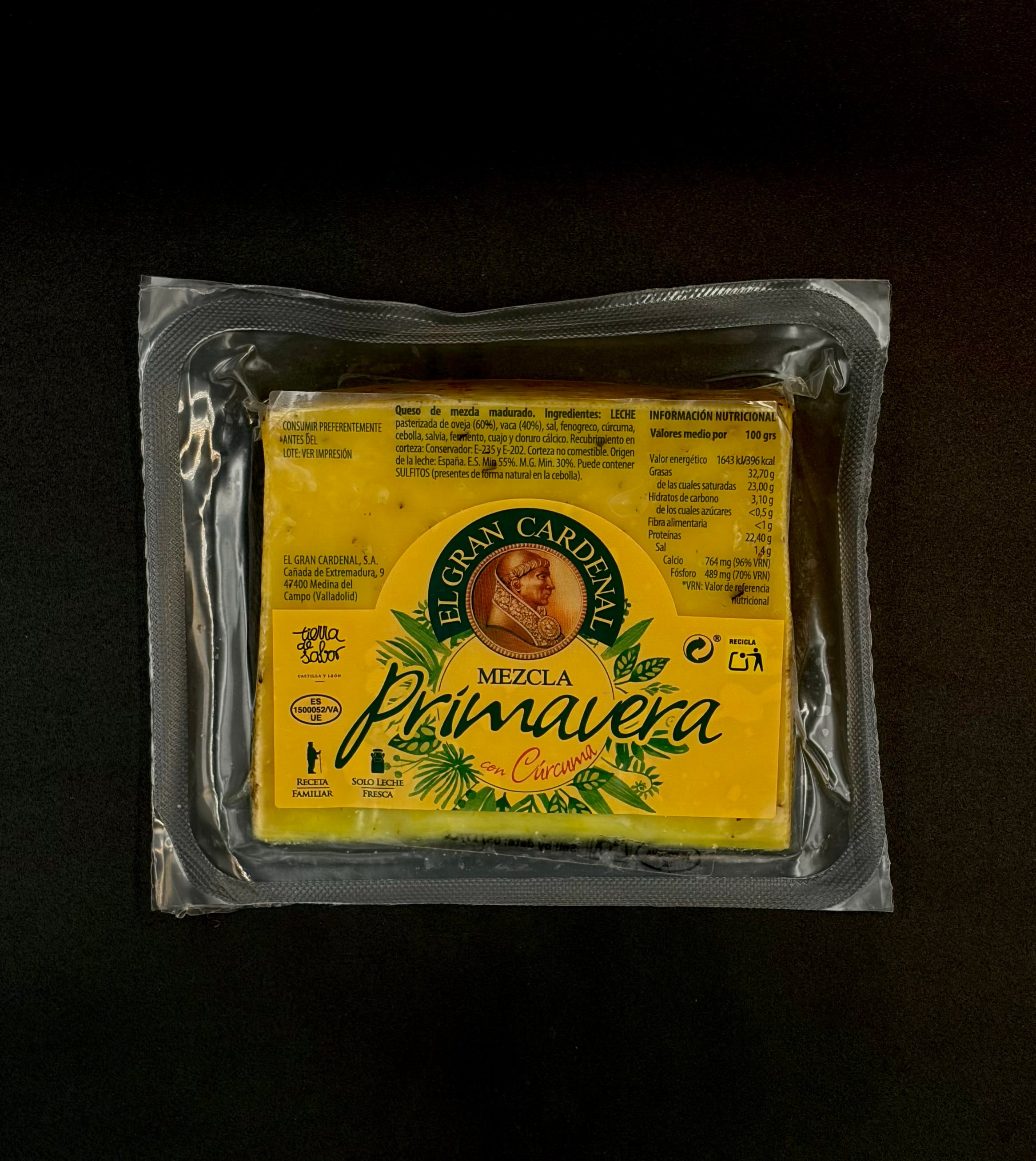 Queso de Oveja con mezcla Curcuma